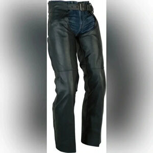 Z1R Sabot Leather Motorcycle Riding Chaps 3XL NWT